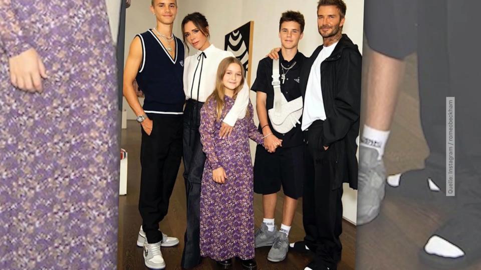 Stylischer Support für Victorias Modenschau Victoria Beckham: Unterstützung von der Familie