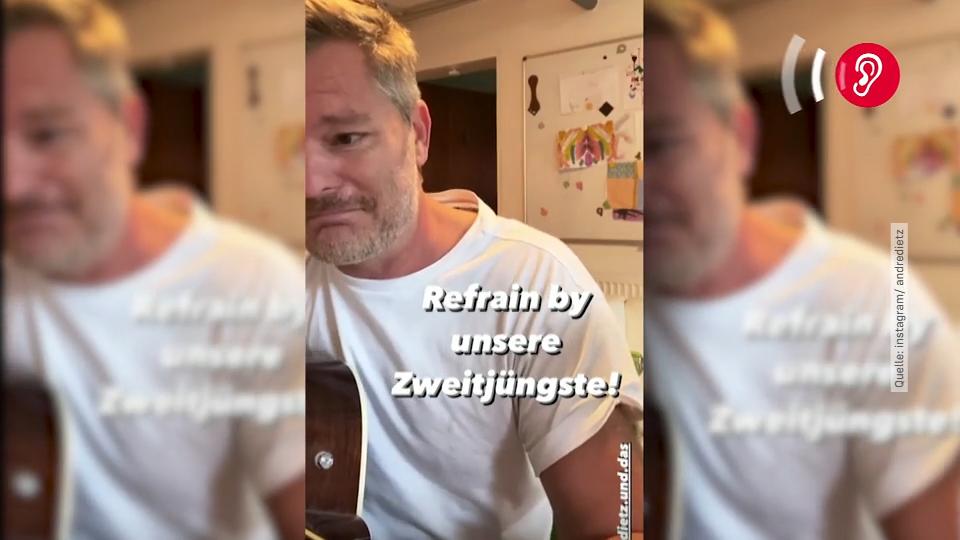 Süße Performance Andre Dietz singt mit seiner Tochter
