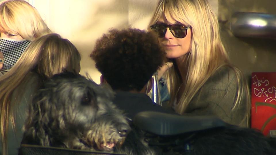 Exklusive Aufnahmen Heidi Klum entspannt mit ihren vier Kids & Mama in Berlin