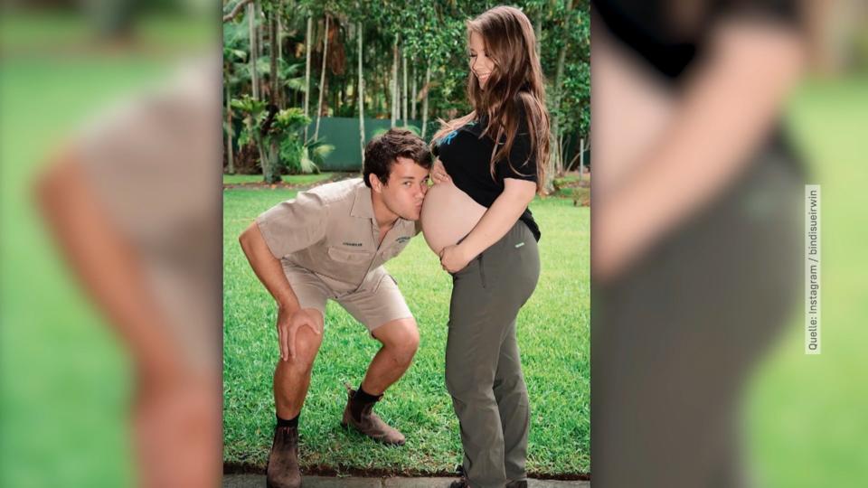 Gedenken an Papa Steve Irwin Bindi Irwin macht das gleiche Foto wie ihre Eltern