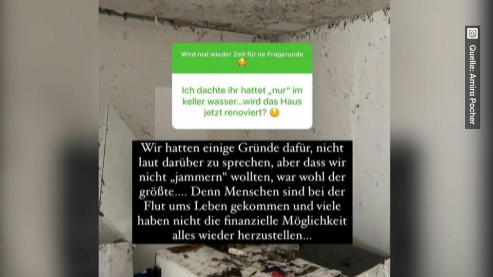 Flucht nach Hochwasser Amira Pocher spricht erstmals über Flut-Erfahrung