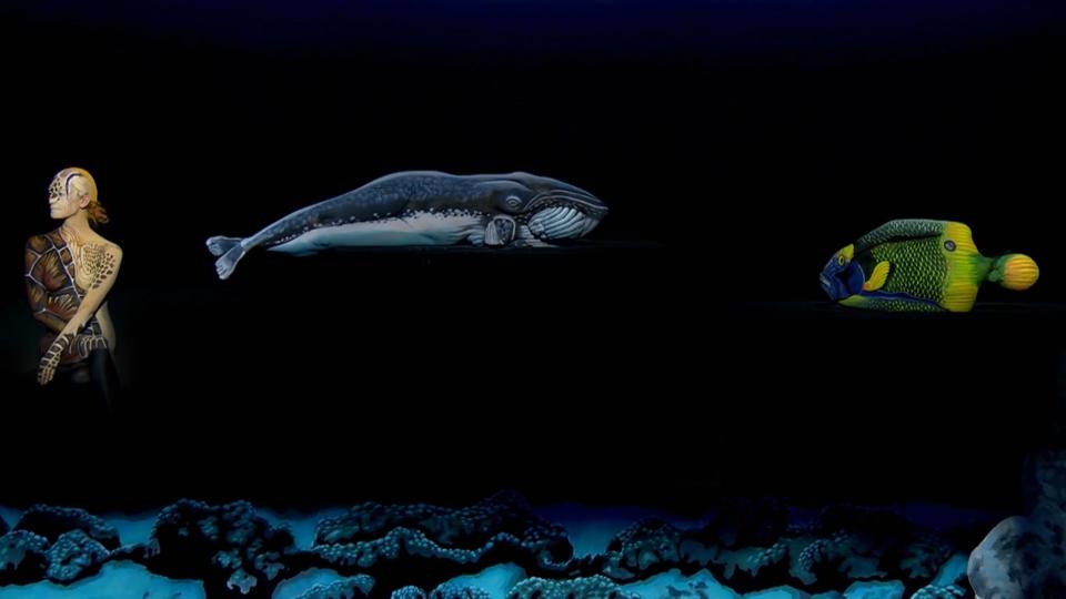 Bodypainting in Vollendung Diese Unterwasserwelt lässt beim Supertalent alle staunen