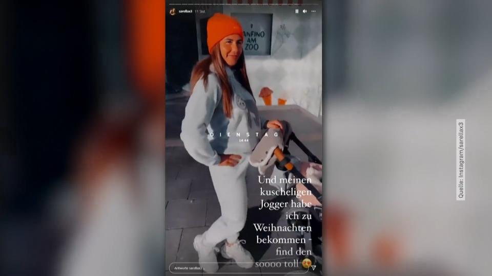 Großer Altersunterschied, große Liebe Sarah Engels' Baby kuschelt mit der Ur-Oma