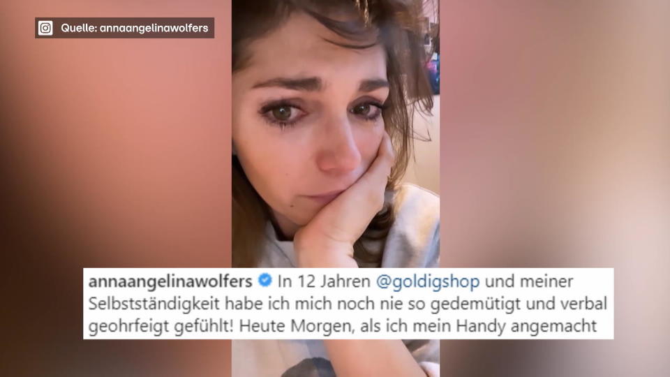 Fiese Botschaft Anna Angelina Wolfers wird Opfer eines fiesen Farb-Anschlags