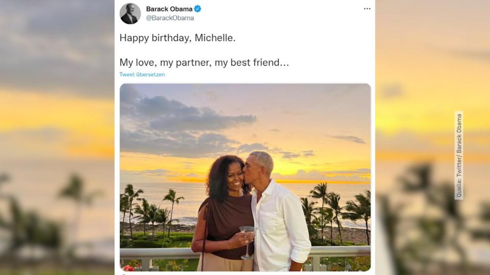 Süße Worte zum 58. Barack Obama gratuliert Michelle