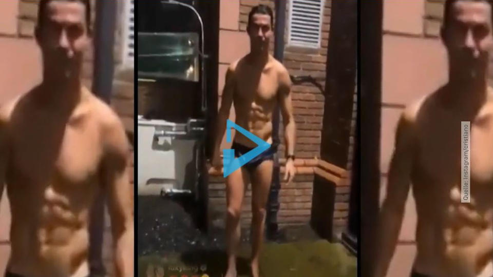 Rekord-Dusche Cristiano Ronaldo nimmt seine Follower mit unter die Dusche