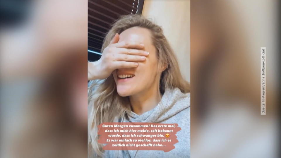 Ganz aufgeregt Anna Hofbauer meldet sich nach Schwangerschaftsverkündung