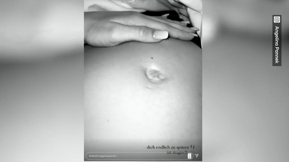 Schwanger mit Baby Nr. 2 Angelina Pannek zeigt die ersten kleinen Tritte