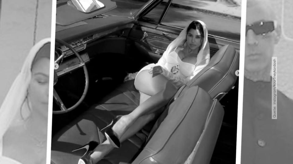 Kourtney Kardashian Hochzeit im sexy Minikleid