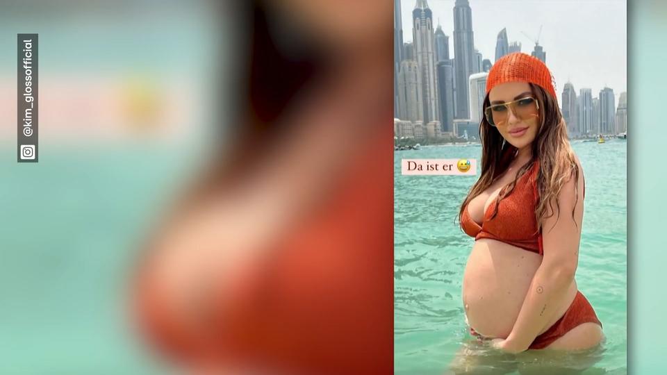 3 Monate nach der Geburt Kim Gloss zeigt After-Baby-Body
