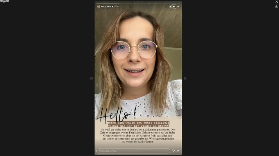 Anna Heiser beendet ihre Babypause Frischgebackene Zweifach-Mama