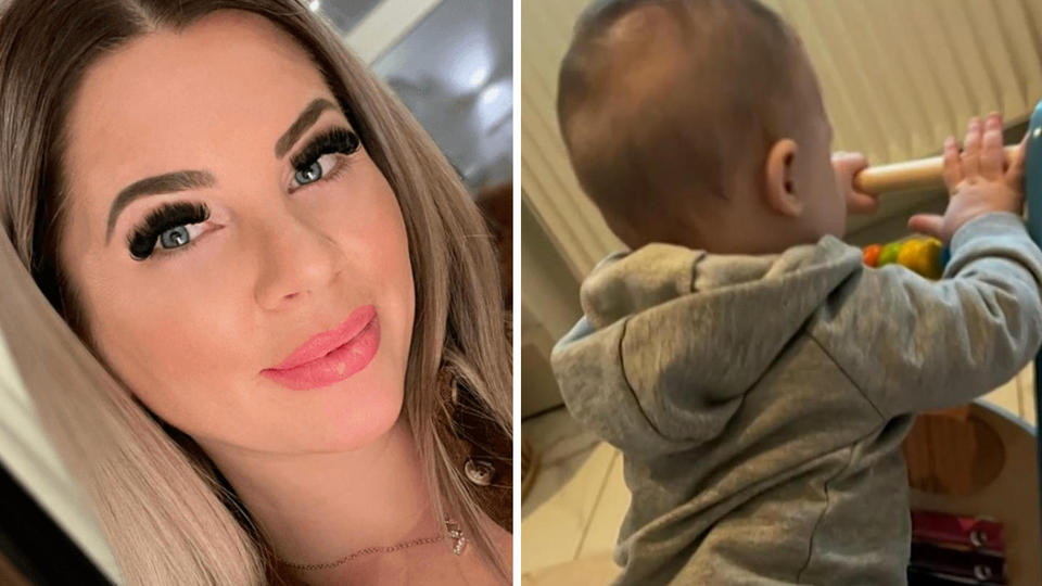 Kleiner Mann ganz groß Jenny Frankhausers Sohn kann schon stehen!