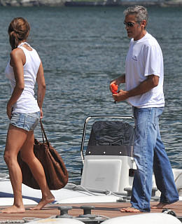 George Clooney, Elisabetta Canalis, Freundin, Urlaub