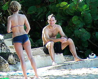 Jude Law Sienna Miller Kinder Urlaub Barbados