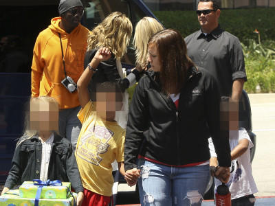 Heidi Klum und Seal mit den Kindern zum Sport