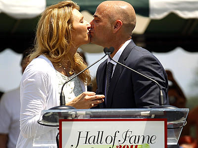 Andre Agassi und Steffi Graf mit Kindern