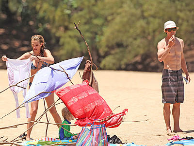 Julia Roberts Hawaii Tattoo Schwangerschaftsstreifen Urlaub