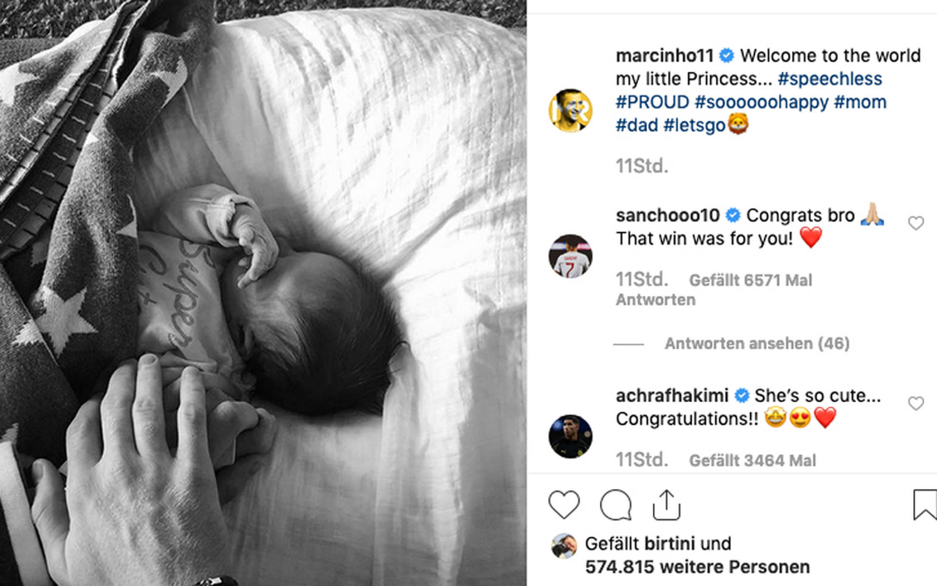 Babyfoto Auf Instagram So Süß Ist Marco Reus Kleine