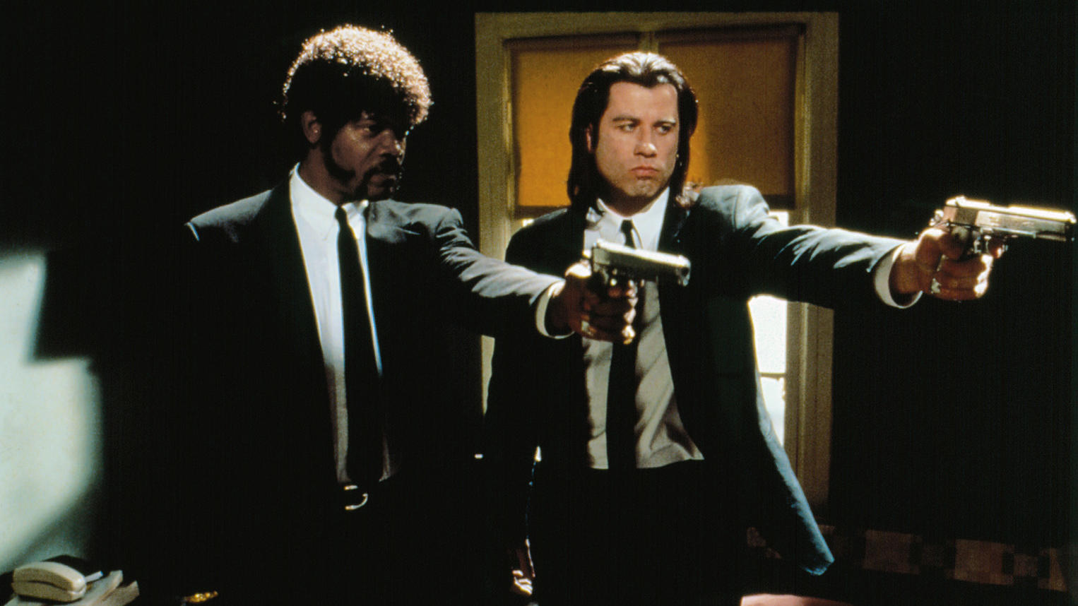 John Travolta und Samuel L. Jackson im Jahr 1994