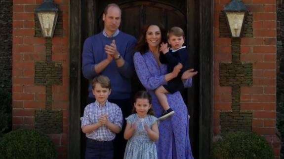 Prinz William und Herzogin Kate mit ihren drei Kindern George, Charlotte und Louis