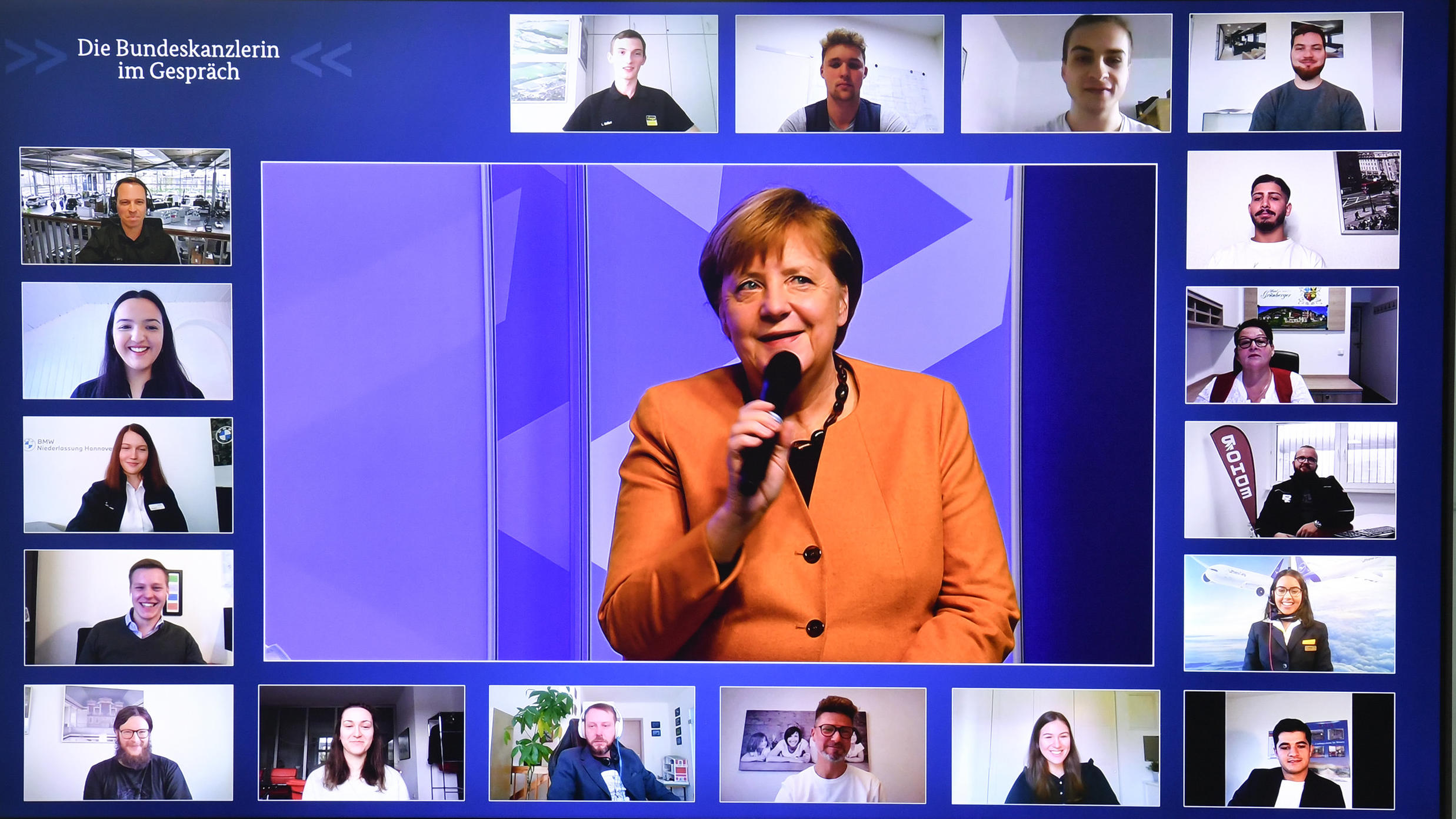 Digitale Dialogreihe: Merkel im Gespräch mit Studenten und Studentinnen: heute um 10 Uhr live