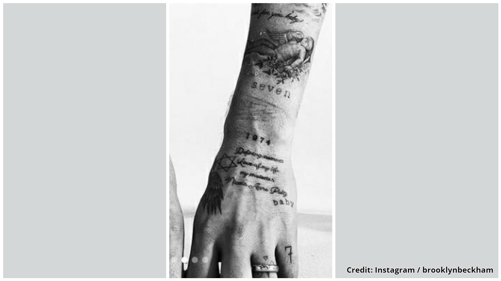 Brooklyn Beckhams neustes Tattoo auf der Hand.