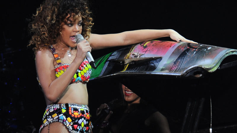 Rihanna während eines Auftritts in Mailand.