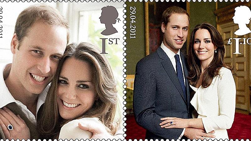 Die Verlobungsfotos von Prinz William und Kate schafften es auf die Briefmarken der Royal Mail.