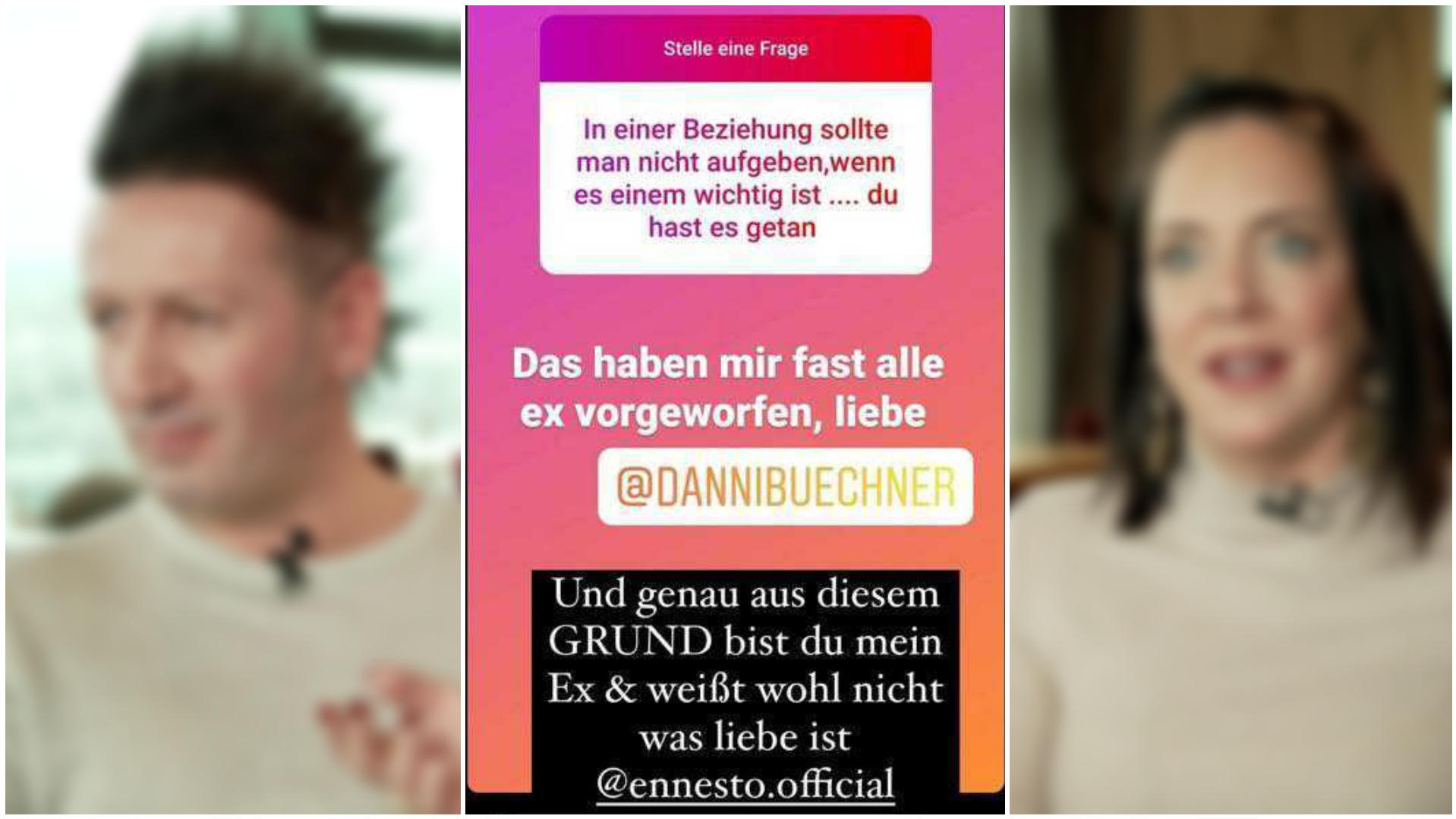 Ennesto Monté und Danni Büchner streiten sich öffentlich auf Instagram