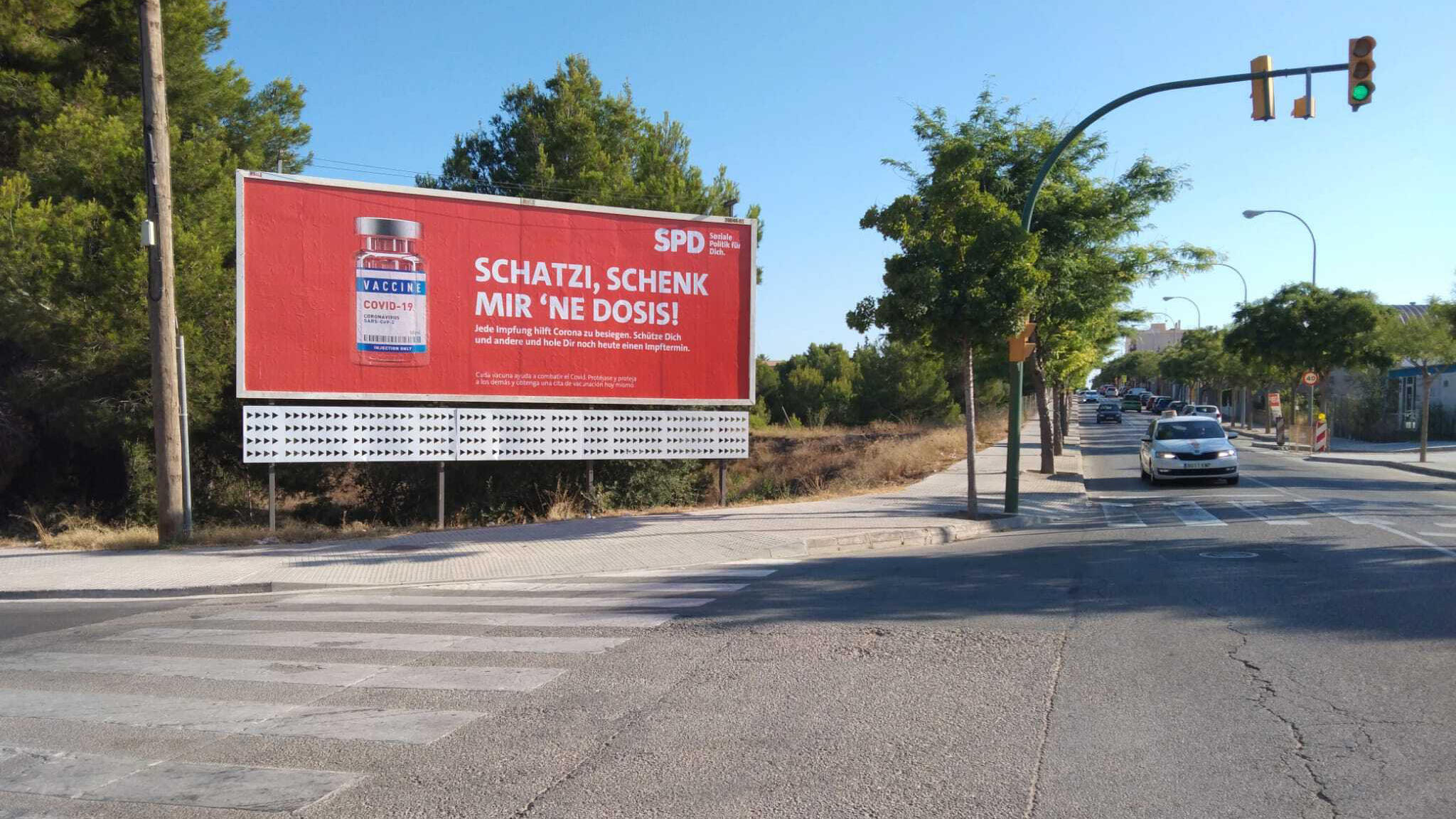 Deutsche Wahlwerbung auf Mallorca Was machen SPDPlakate