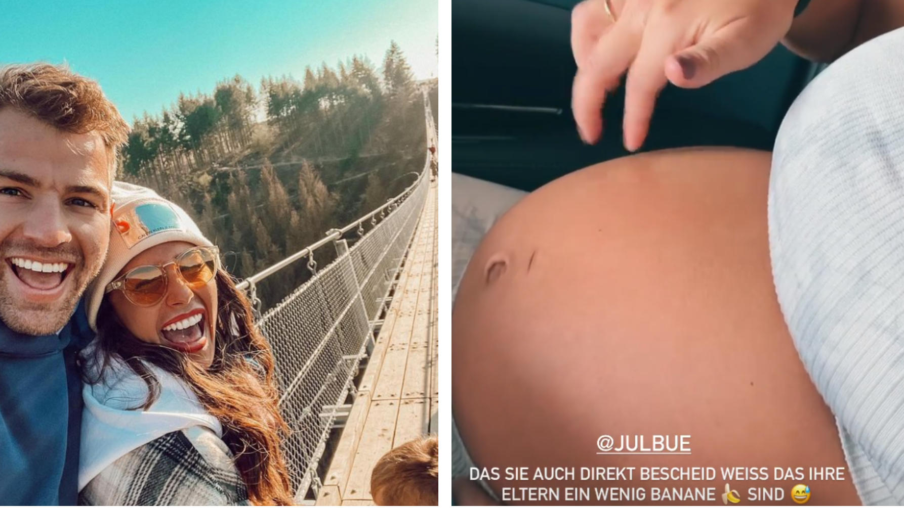 sarah engels sieht ihrem babybauch beim grosserwerden zu wachst fast stundlich