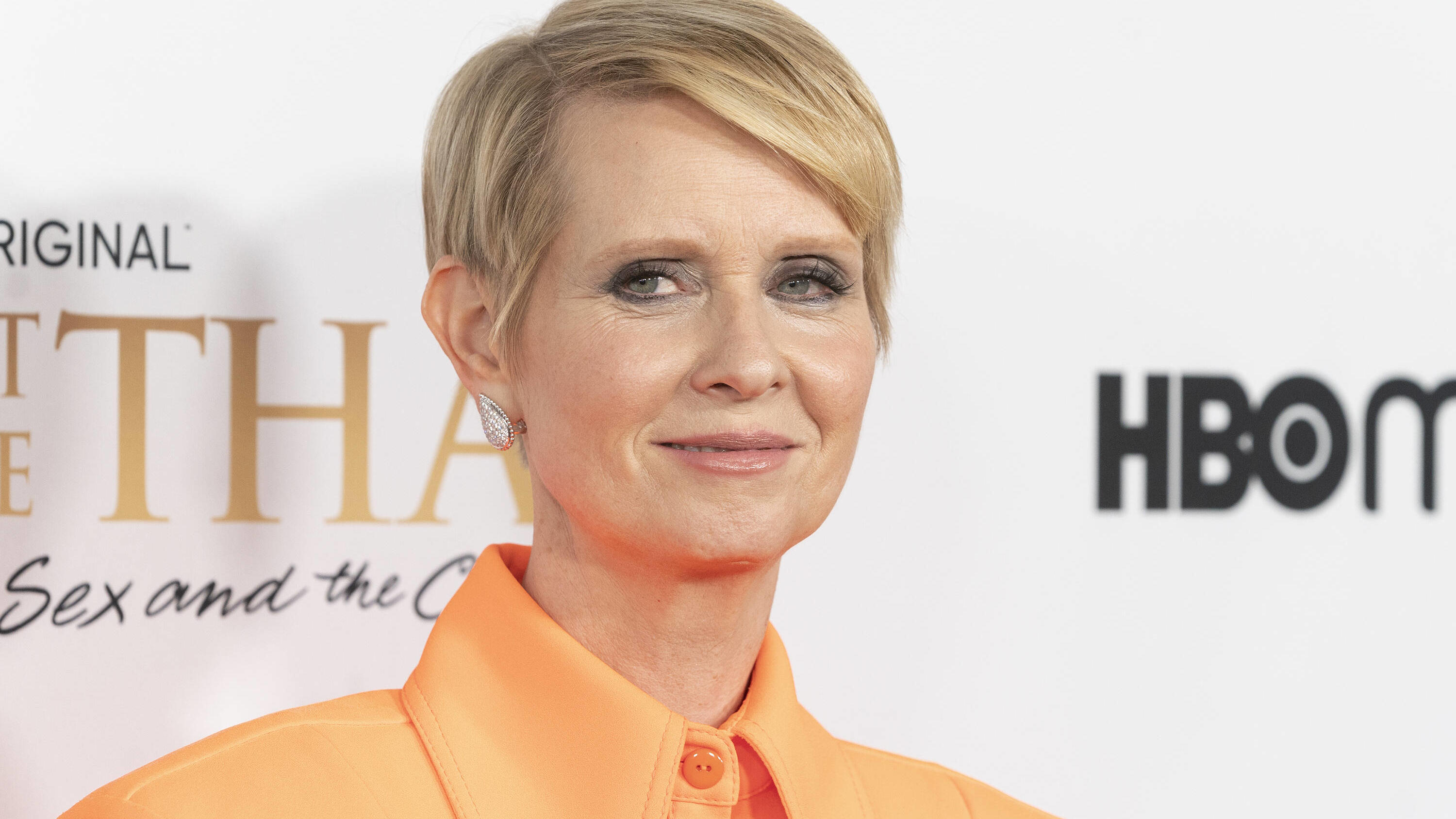  AND JUST LIKE THAT by HBO MAX premiere Cynthia Nixon wearing dress by Christopher John Rogers attends premiere of And Just Like That, A New Chapter of Sex and the City by HBO MAX at MoMA New York New York United States Copyright: LevxRadin