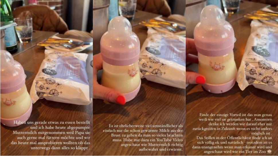 Sarah Engels zum Thema "Brust oder Flasche?" in ihrer Instagram-Story