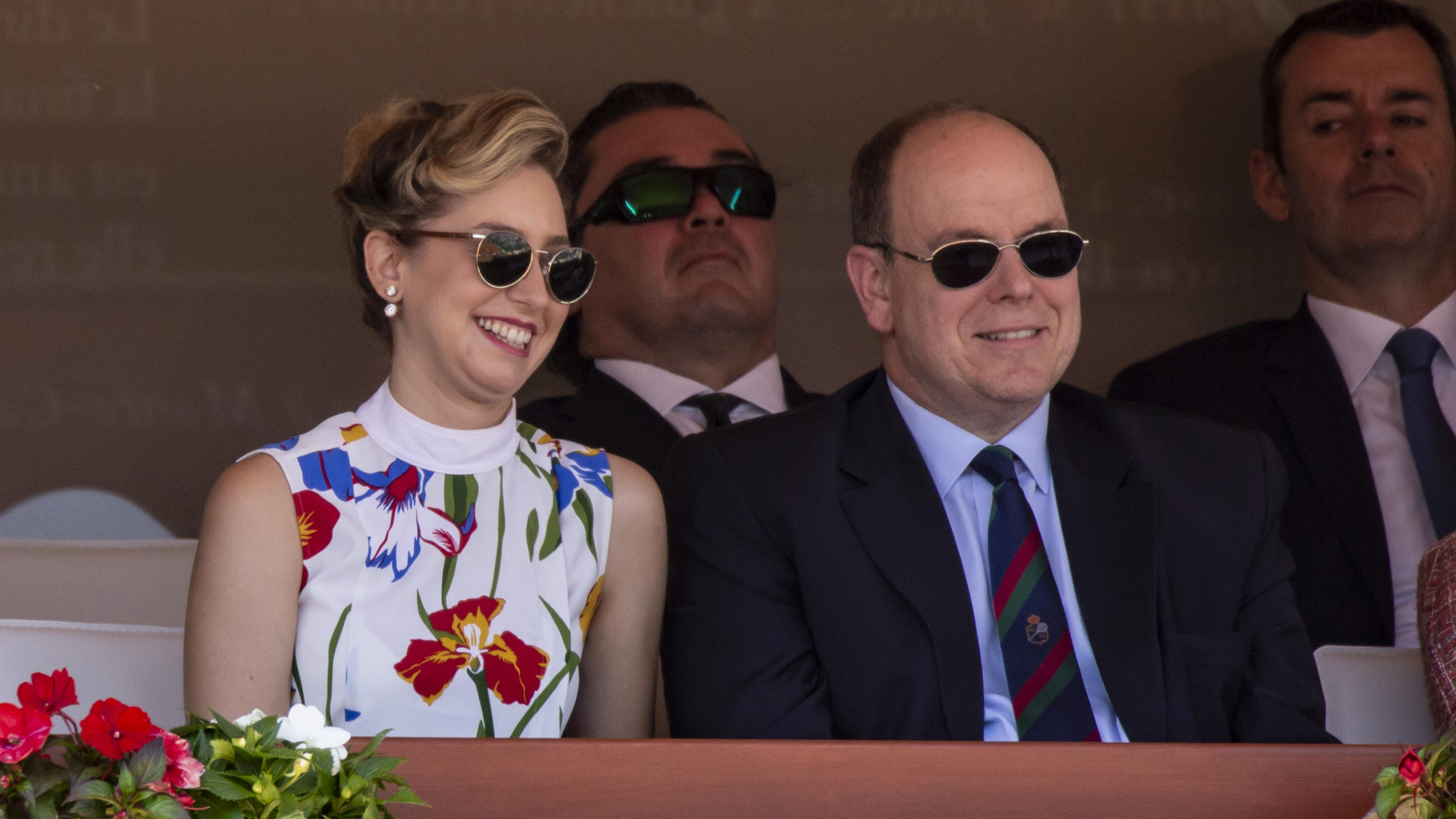 Mellencamp Ian, Grimaldi Jazmin Grace and HSH the Prince Albert II of Monaco attend the match Novak Djocovic vs Dominic Thiem (7-6, 2-6, 3-6) during the Monte Carlo Rolex Masters at the Country Club of Monaco. Monaco on april 19th, 2018. Photo by ABA