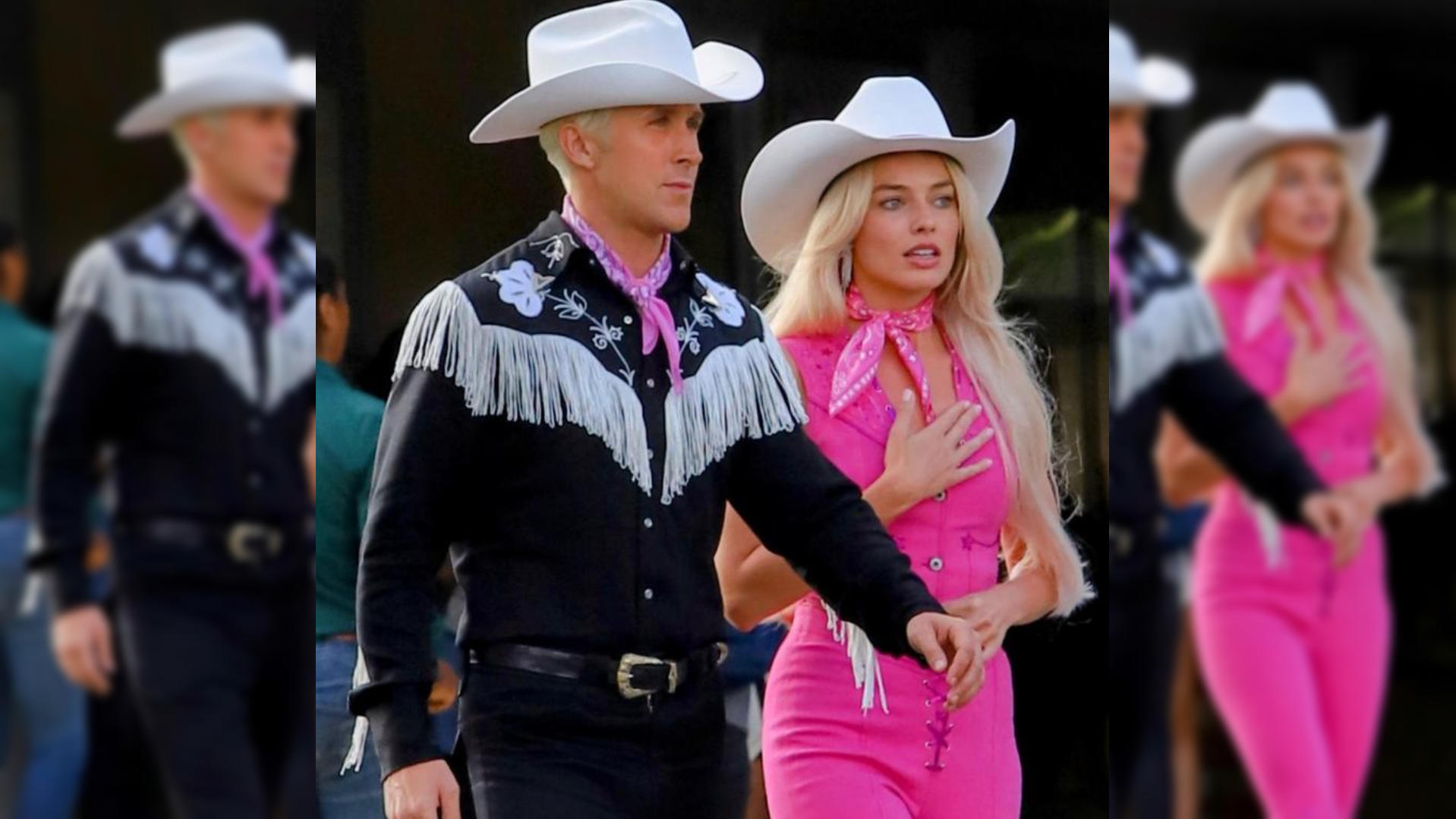 Neues Set-Foto: Ryan Gosling und Margot Robbie in ihren Kostümen als Ken und Barbie