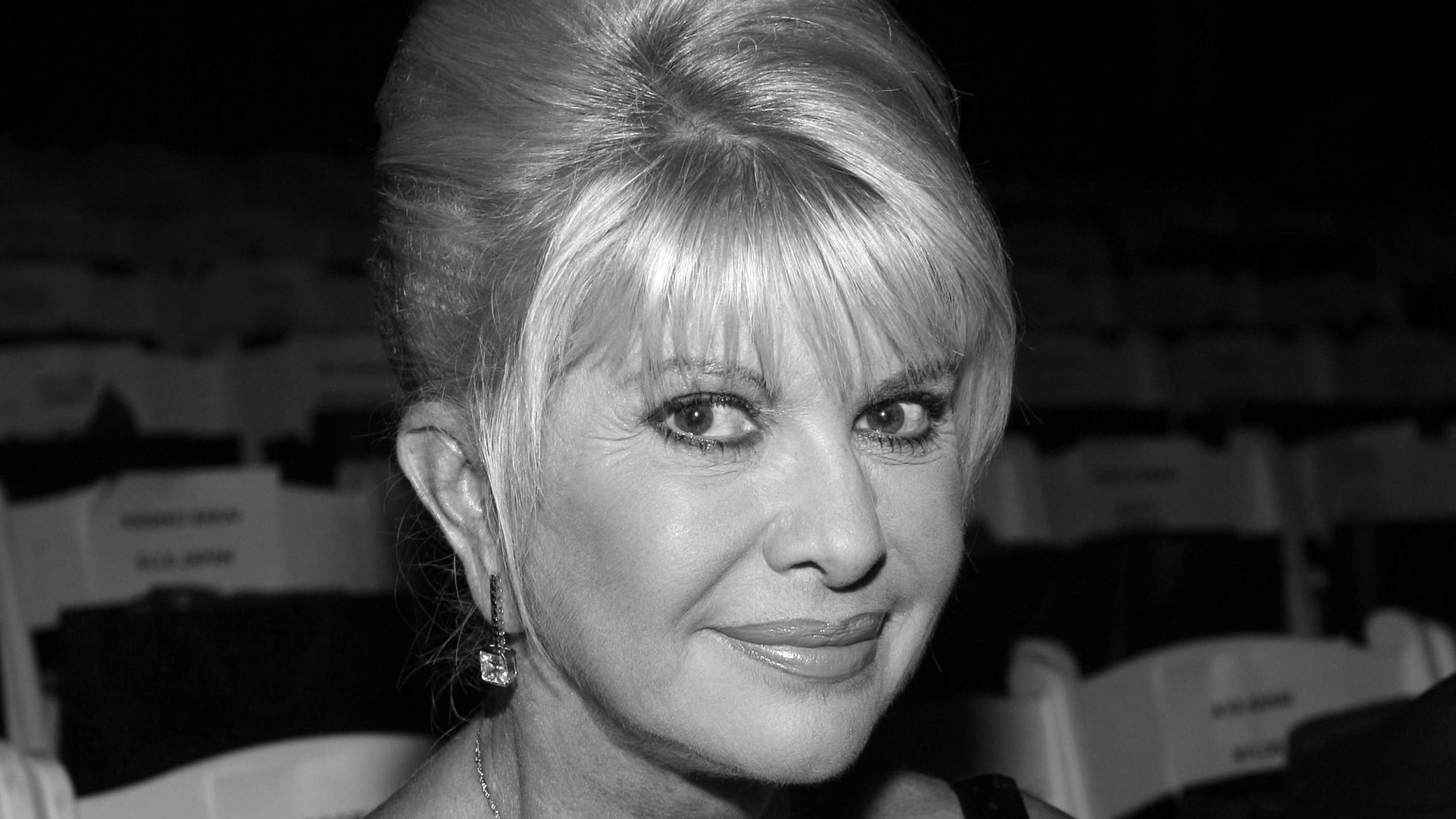FILE - Ivana Trump poses before the Baby Phat spring 2008 collection is modeled during Fashion Week in New York, on Sept. 7, 2007. Ivana Trump, the first wife of Donald Trump, has died in New York City, the former president announced on social media 