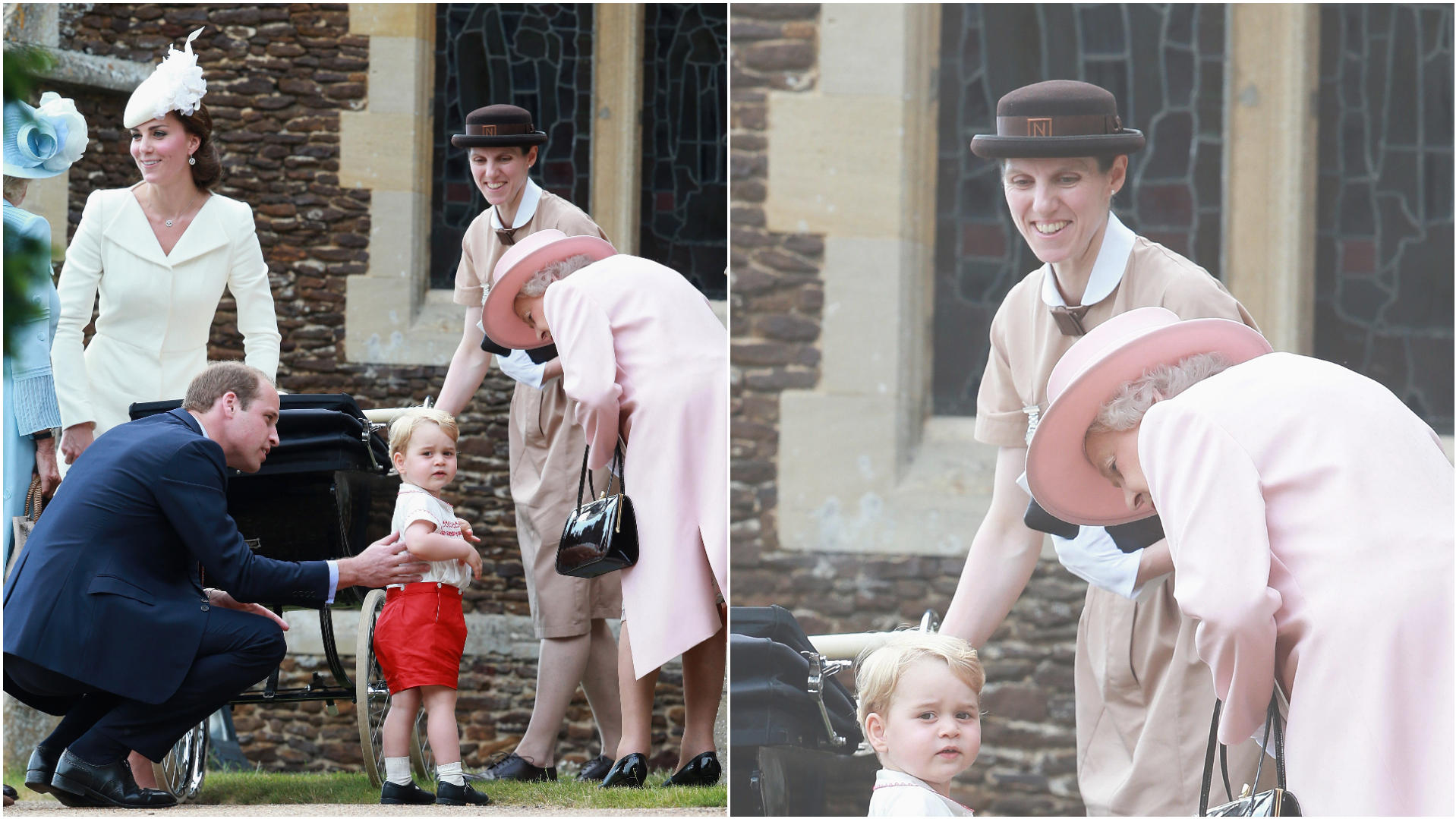Royal nanny Maria Teresa Turrion Borrallo leave the Church of St Mary Magdalene on the Sandringham Estate after the Christening of Princess Charlotte of Cambridge on July 5, 2015 in King's Lynn, England.