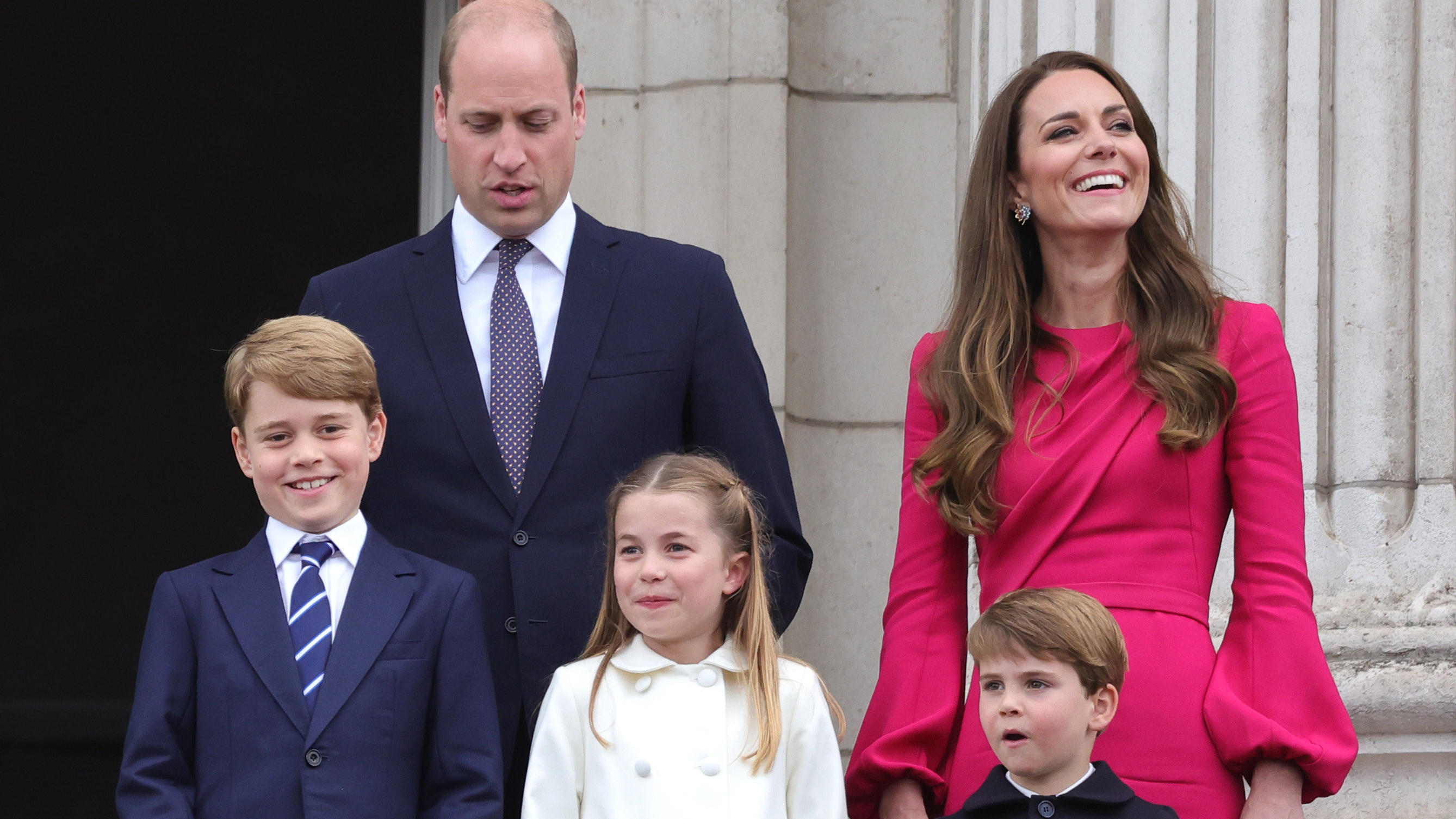 Prinz William und Prinzessin Kate haben drei gemeinsame Kinder: Prinz George, Prinzessin Charlotte und Prinz Louis (v.l.n.r.)