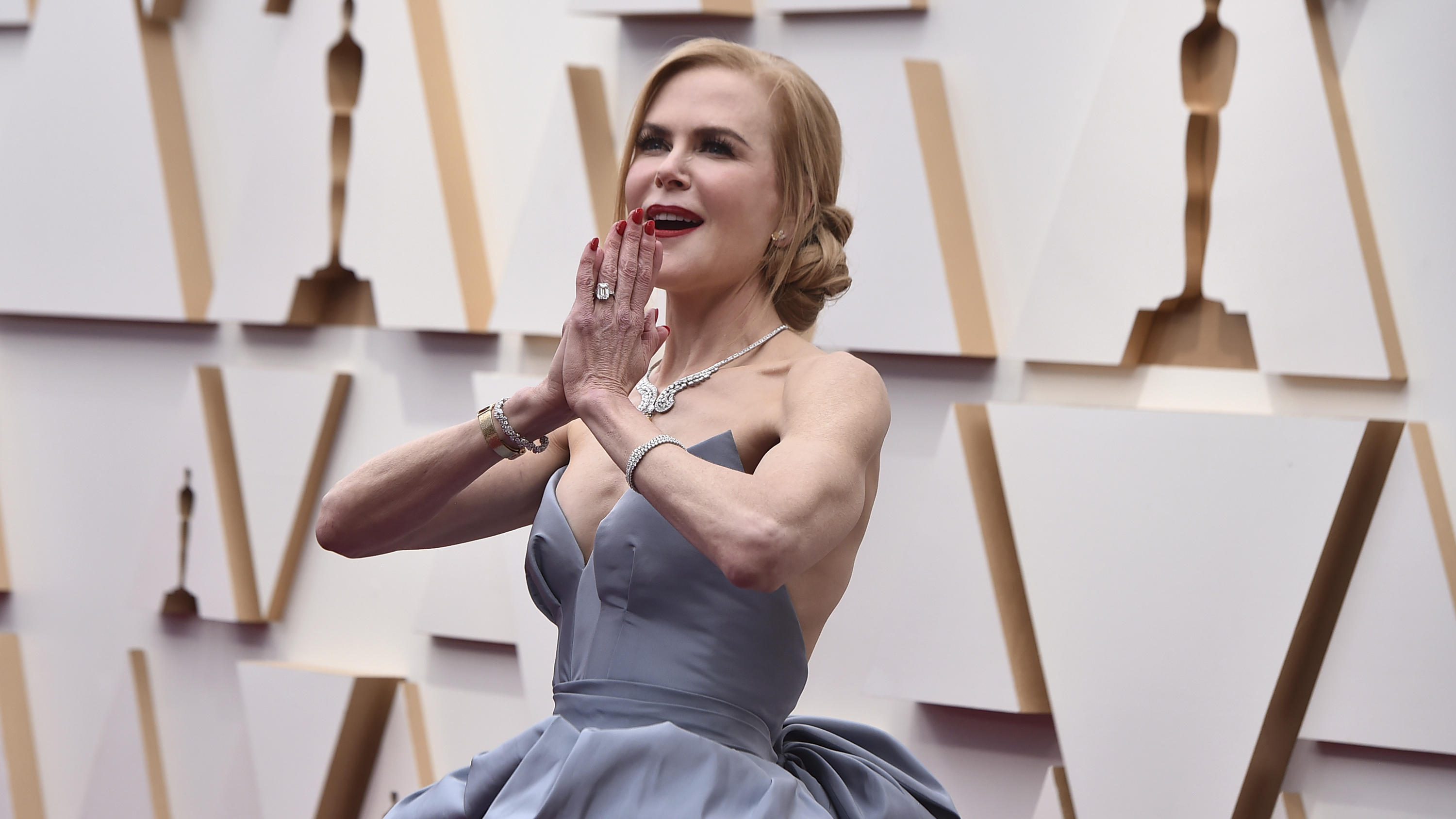 Nicole Kidman arrive at the Oscars on Sunday, March 27, 2022, at the Dolby Theatre in Los Angeles.