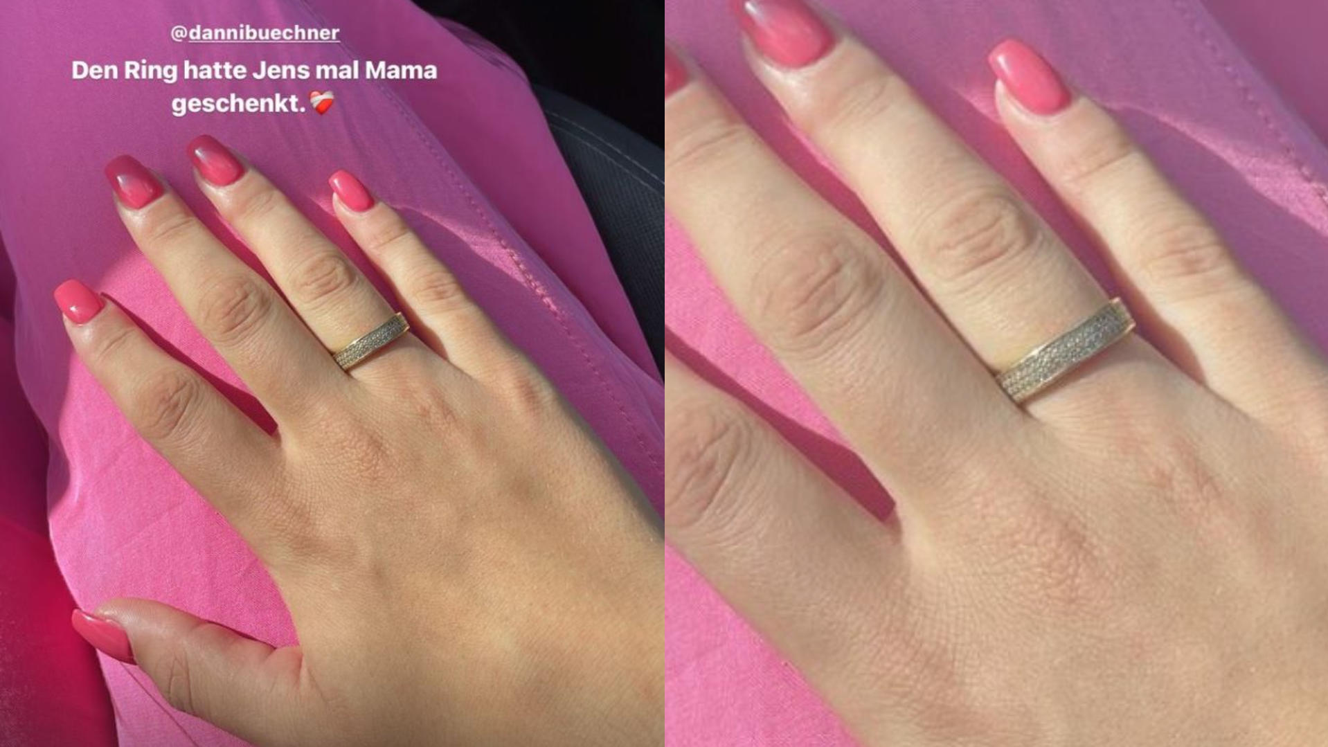 Jada Karabas trägt besonderen Ring ihrer Mutter Danni Büchner