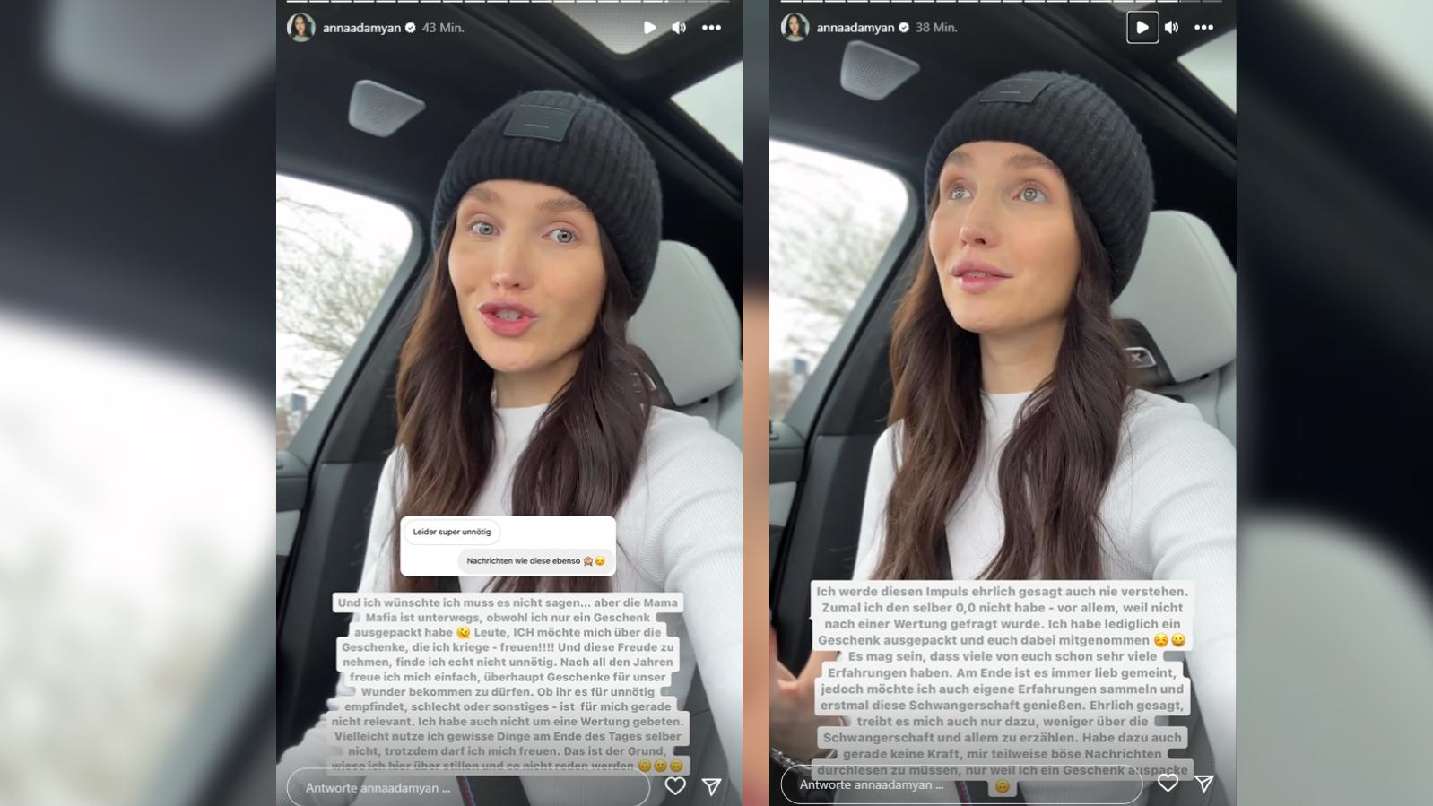 Anna Adamyan macht bei Instagram ihrem Ärger Luft