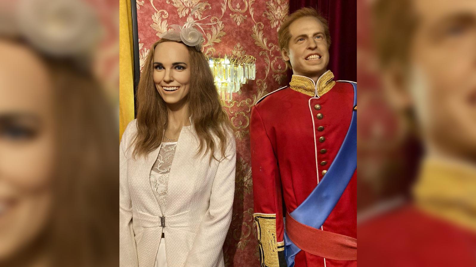 Ein polnisches Wachsfiguren-Kabinett stellt sich Prinzessin Kate und Prinz William SO vor - und das Internet schwankt zwischen Horror und Gelächter.