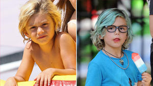 Welche Haarfarbe steht Gwen Stefani's Sohn Kingston besser?