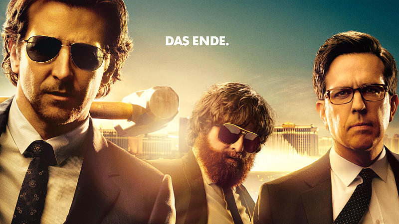 'Hangover 3'-Plakat mit Bradley Cooper, Zach Galifianakis und Ed Helms
