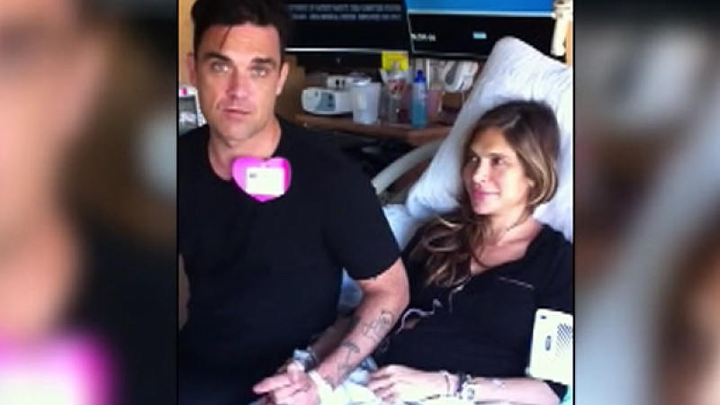 Robbie Williams und Ayda Field im Krankenhaus