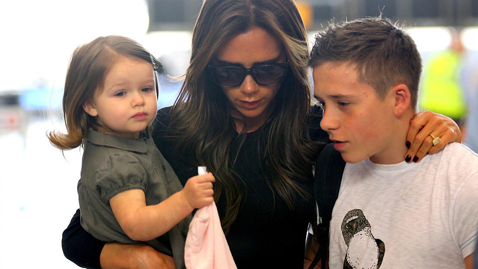 Victoria Beckham mit ihren Kindern Harper Seven und Romeo