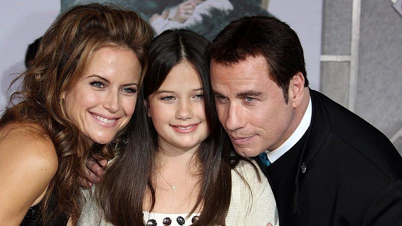 Kelly Preston und John Travolta mit ihrer Tochter.