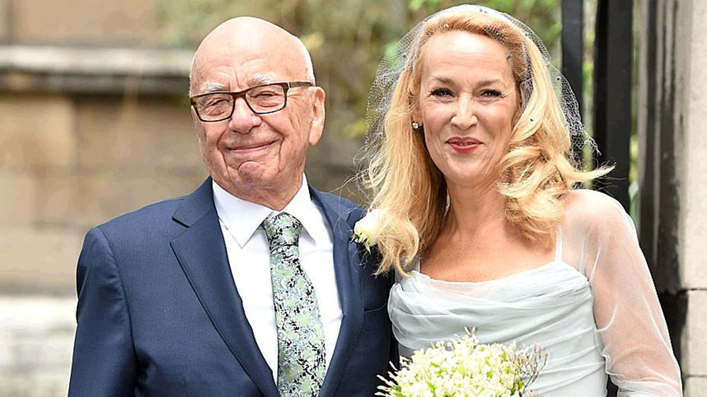 Rupert Murdoch und Jerry Hall: Strahlendes Hochzeitspaar in London