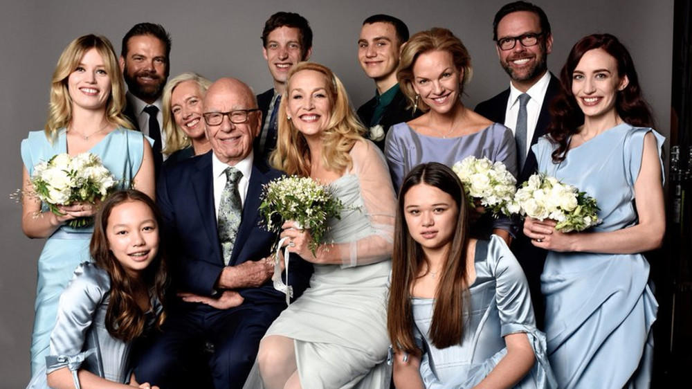 Jerry Hall und Rupert Murdoch: Foto von glücklicher Großfamilie
