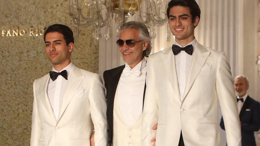 Stefano Ricci Men's fashion show during the 91st Pitti Immagine in the Sala Bianca of the Palazzo Pitti, with special guest Andrea Bocelli in Florence, Italy on January 12, 2017.